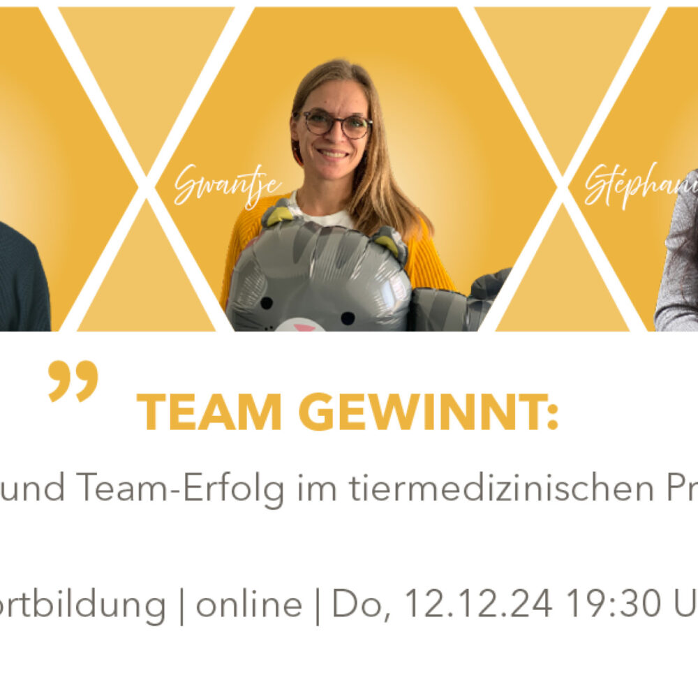 Online-Fortbildung: „Team gewinnt – Stabilität und Team-Erfolg im tiermedizinischen Praxisalltag“